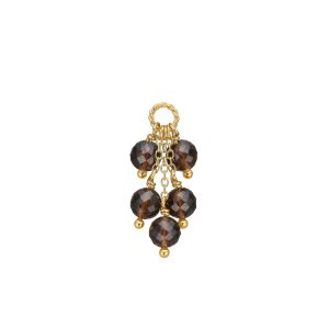 Carre charm med brown sten
